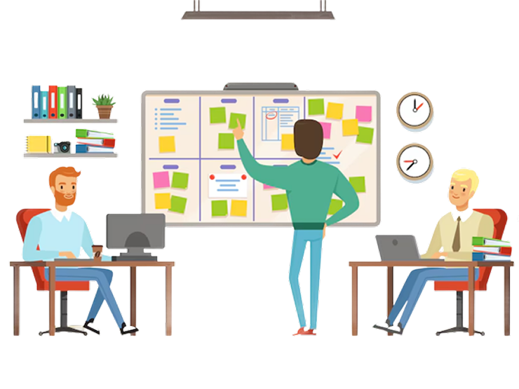 Businessman examining decision tree with various career options and paths
